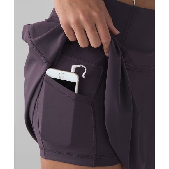 Lululemon Lost in Pace Skort Black Activewear Skirt with Shorts Womens 6 Tall 6T - Picture 6 of 9